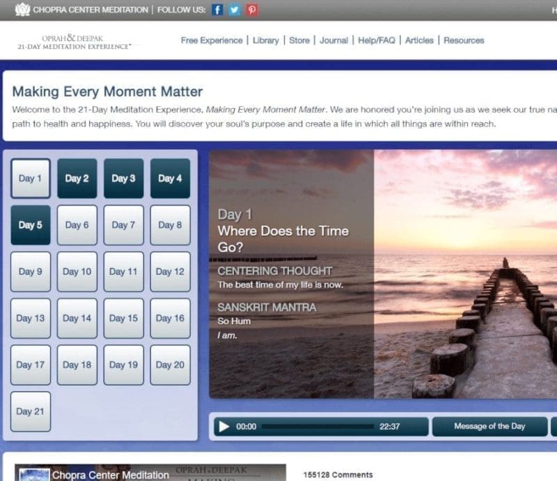 Looking For A Good Guided Meditation? How About Oprah & Deepak’s Free 21-Day Meditation?