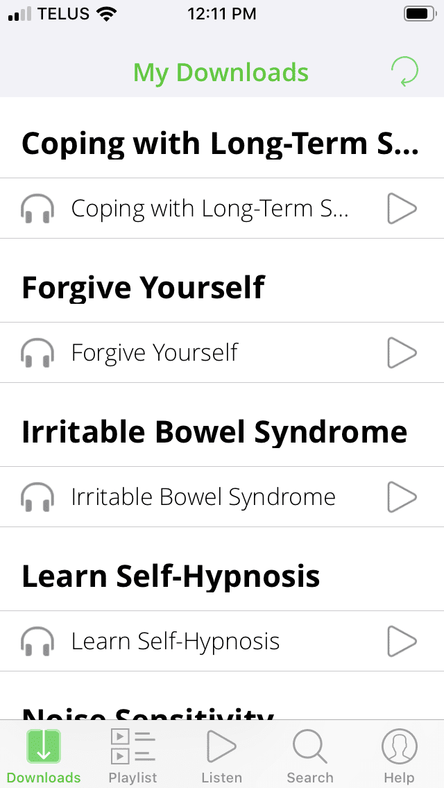 Hypnosis Downloads App Screenshot