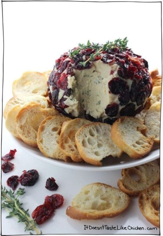 Cranberry & Thyme Vegan Cheese Ball (it doesn't taste like chicken)