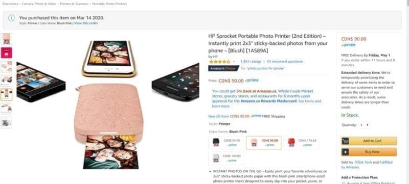 HP Sprocket Portable Photo Printer Review
