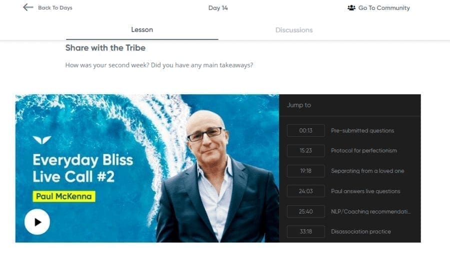 Everyday Bliss Paul McKenna Live Call