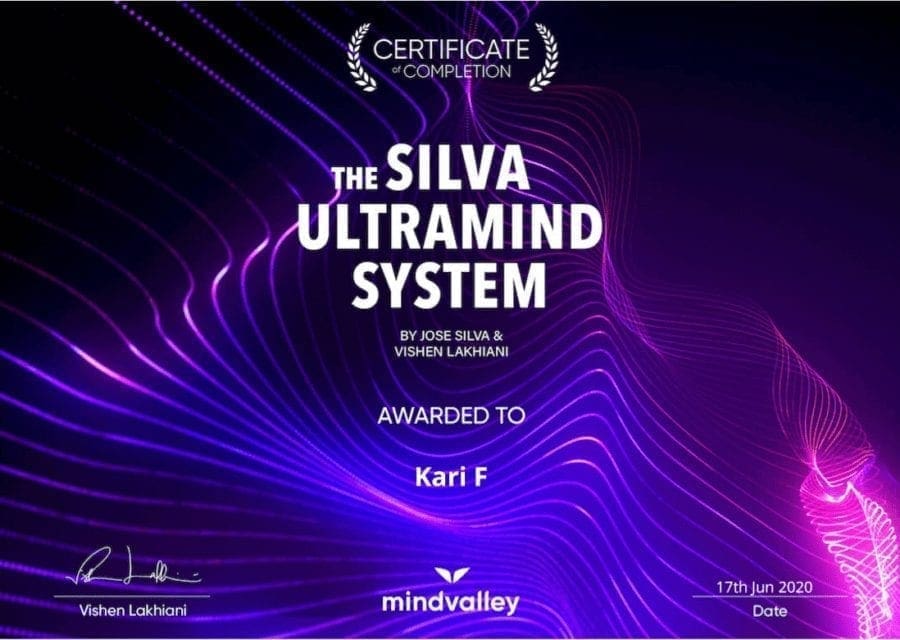 Silva Ultramind System Certificate