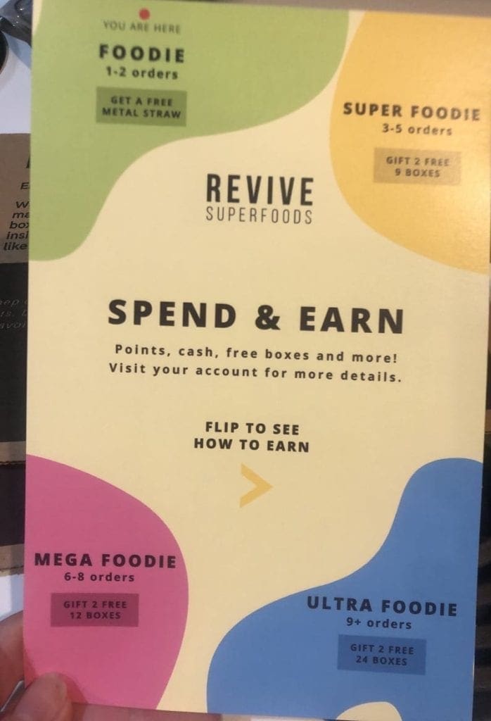 Revive Superfoods Spend And Earn Program