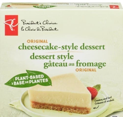 President's Choice plant based cheesecake