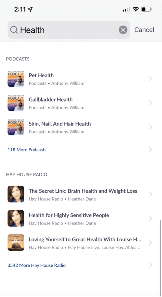 Health on Hayhouse Unlimited Audio