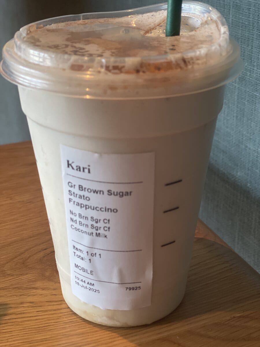 Non-Dairy Brown Sugar Strato Frappuccino